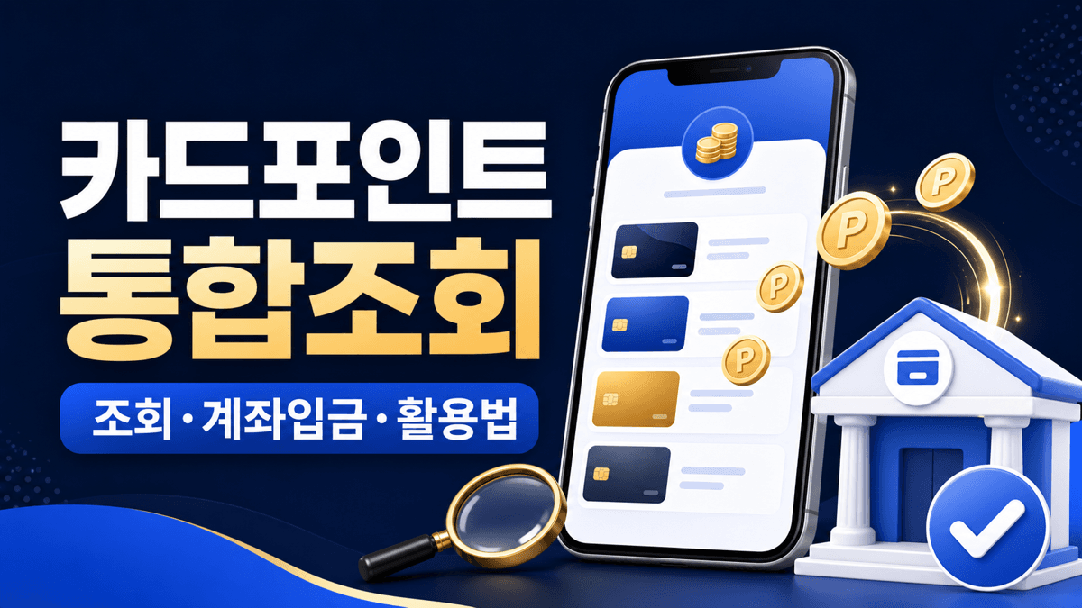 여신금융협회 카드포인트 통합조회 계좌입금 활용 방법 안내