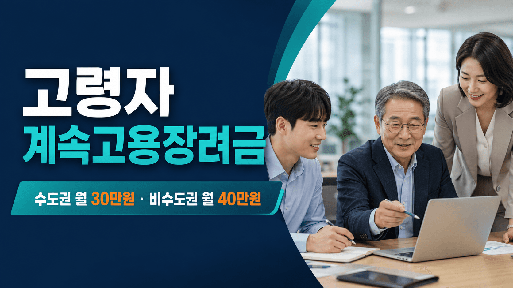 고령자 계속고용장려금 수도권 월 30만 원 비수도권 월 40만 원 신청 안내