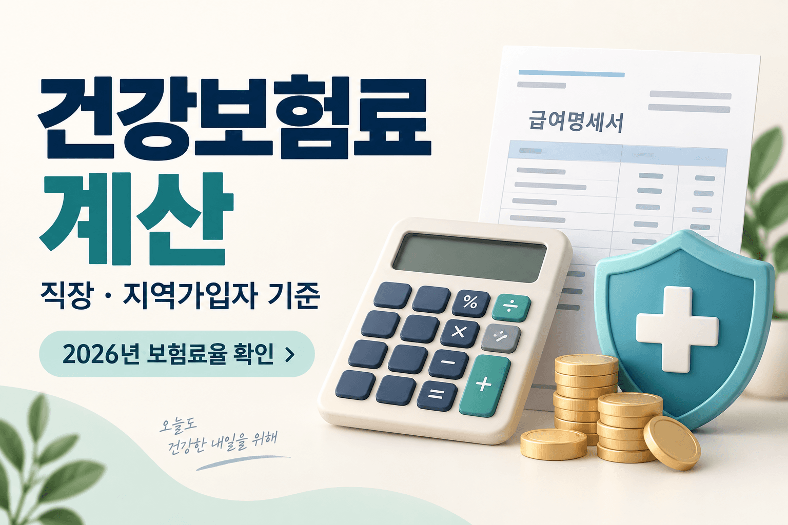 건강보험료 계산과 직장·지역가입자 기준을 급여명세서와 계산기로 안내하는 썸네일
