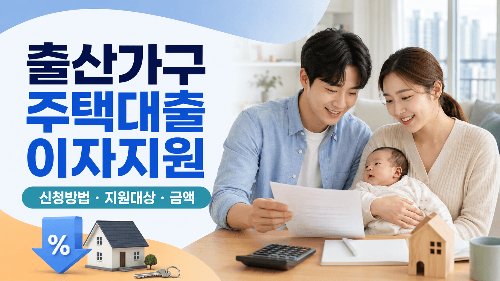 출산가구 주택대출 이자지원 신청방법 지원대상 금액 안내