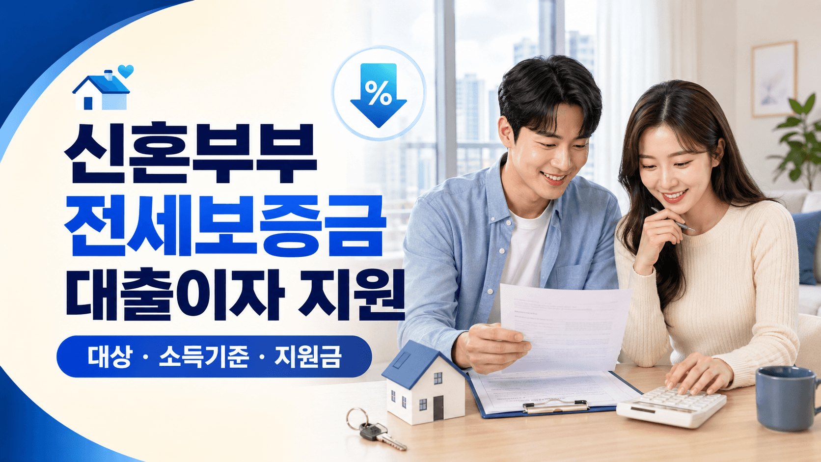 신혼부부 전세보증금 대출이자 지원 대상 소득기준 지원금 안내
