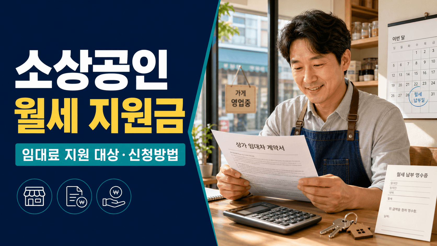 소상공인 월세 지원금 임대료 지원 대상과 신청방법을 확인하는 점포 사업자