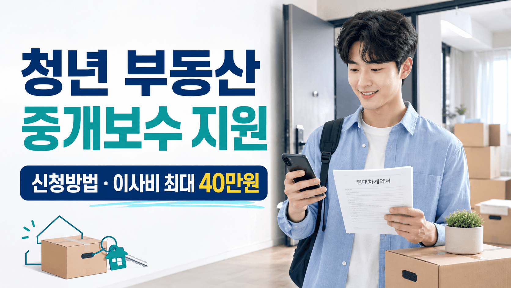 청년 부동산 중개보수 지원 신청방법과 이사비 최대 40만 원 안내